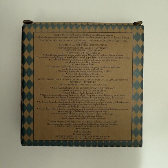 AVON Candle Centre, Year 2000 Floating Candles set Of4, Star Shaped Vintage - Picture 2 of 5